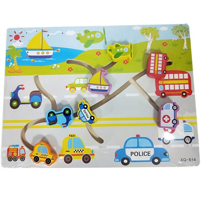 Wooden Sliding Traffic Puzzle