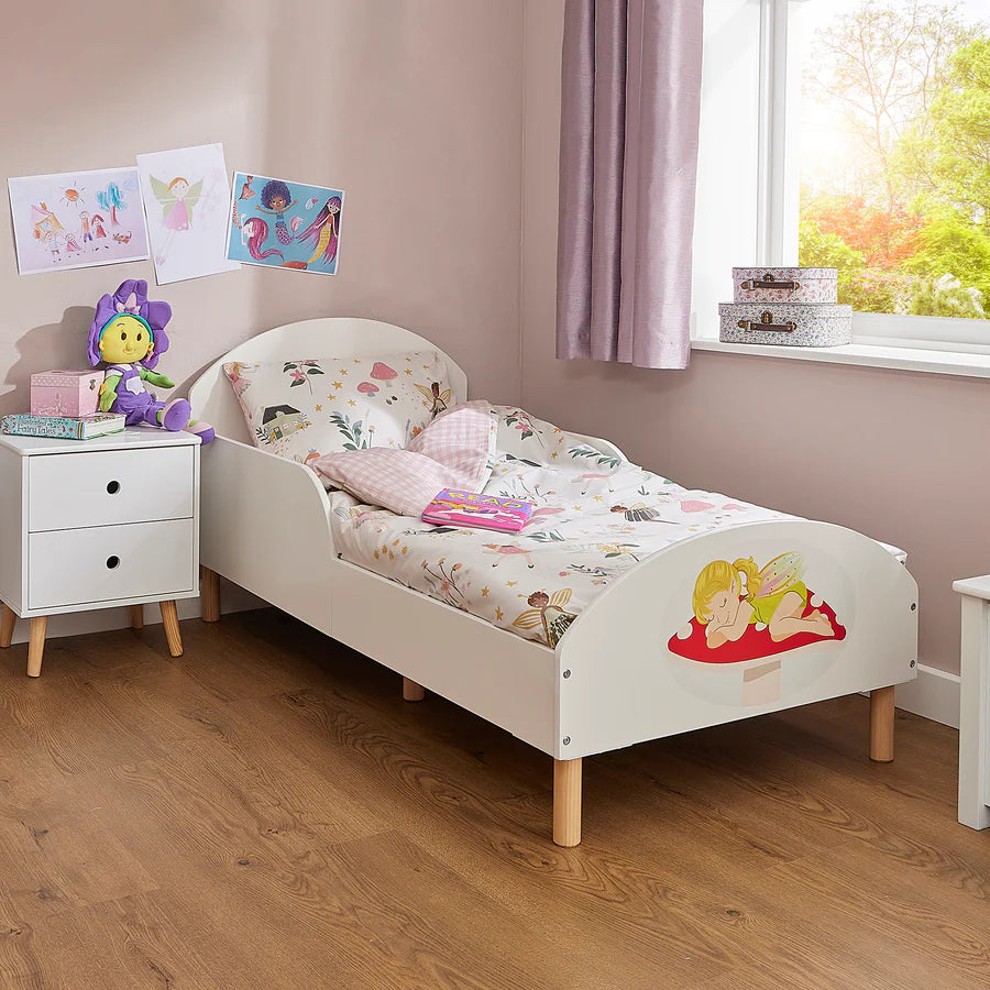 Kids White Toddler Bed - Fairy