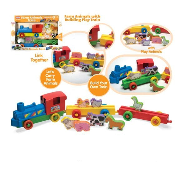 Farm Train Set by AtoZ Toys